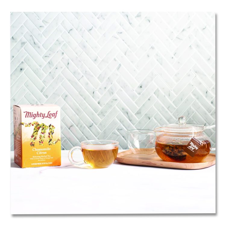 Whole Leaf Tea Pouches, Chamomile Citrus, 15/Box