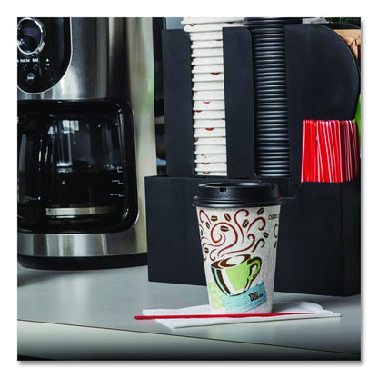 PerfecTouch Paper Hot Cups, 8 oz, Coffee Haze Design, 50/Sleeve, 20 Sleeves/Carton