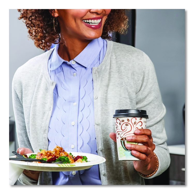 PerfecTouch Paper Hot Cups, 8 oz, Coffee Haze Design, 25/Sleeve, 20 Sleeves/Carton