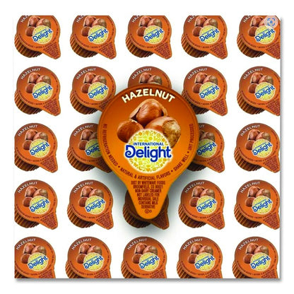 Flavored Liquid Non-Dairy Coffee Creamer, Hazelnut, 0.44 oz Mini Cups, 48/Box