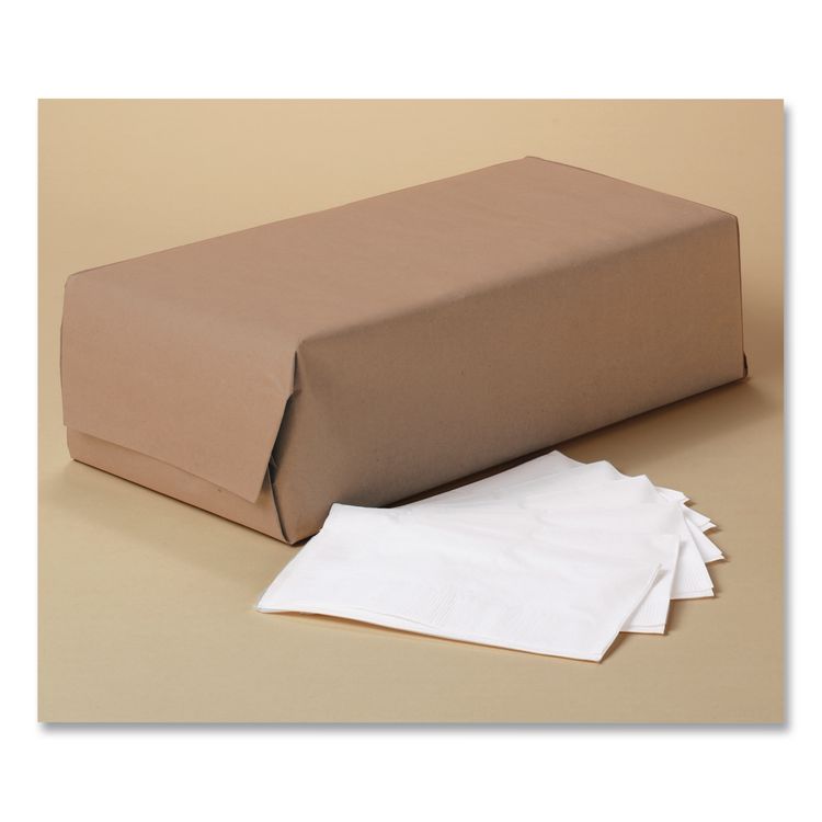1/8-Fold Dinner Napkins, 2-Ply, 17 x 14.63, White, 300/Pack, 10 Packs/Carton