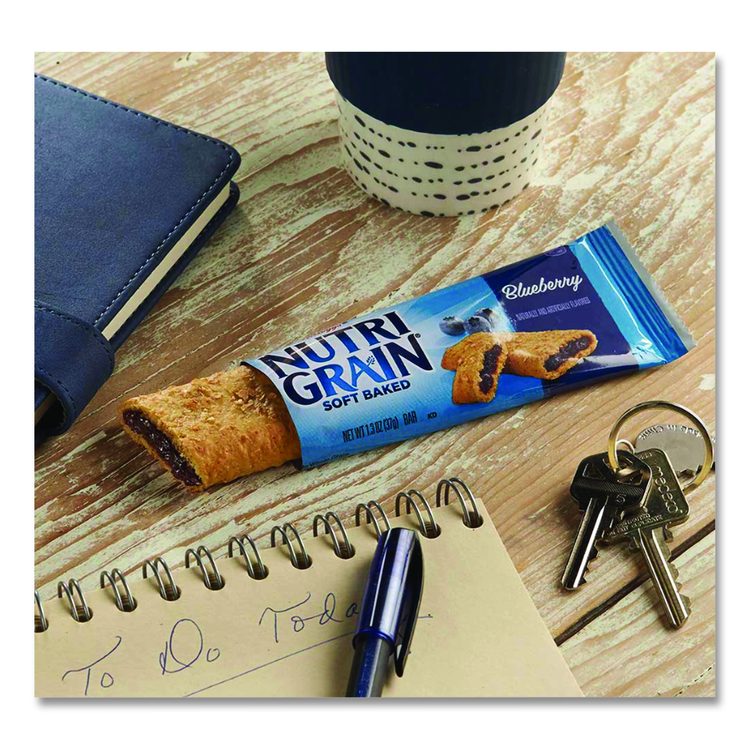 Nutri-Grain Soft Baked Breakfast Bars, Blueberry, Indv Wrapped 1.3 oz Bar, 16/Box
