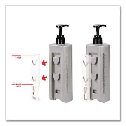 Single EcoLux Air Dispenser Bracket, For Ecolux Air Pump Dispenser Bottles, 1.19 x 0.44 x 5.69, White, 24/Carton