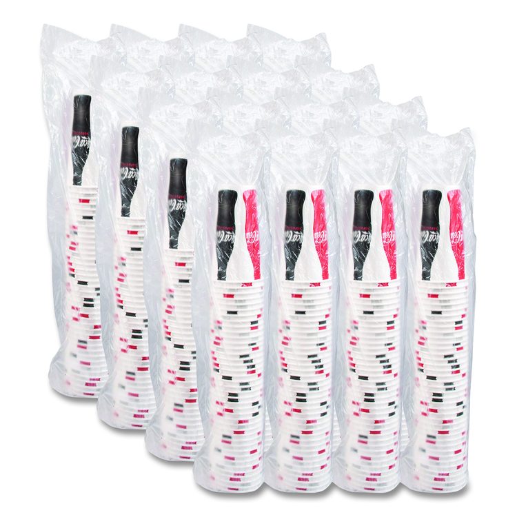 Double Sided Poly Paper Cold Cups, 28 oz to 32 oz, Coca-Cola Design, 40/Pack, 12 Packs/Carton
