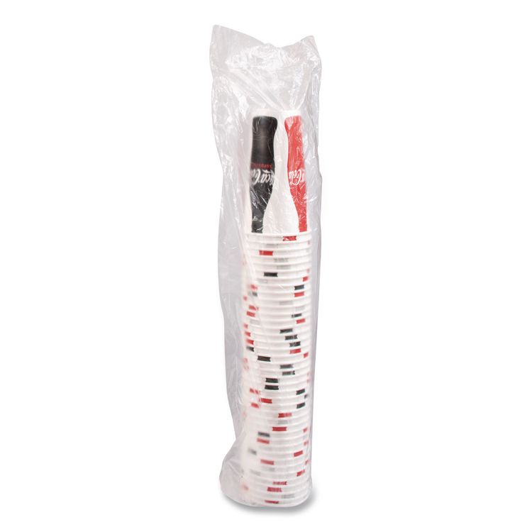 Double Sided Poly Paper Cold Cups, 28 oz to 32 oz, Coca-Cola Design, 40/Pack, 12 Packs/Carton