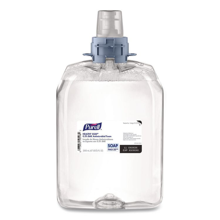 HEALTHY SOAP 0.5% BAK Antimicrobial Foam Refill, For FMX-20 Dispenser, Light Fresh Scent, 2,000 mL, 2/Carton