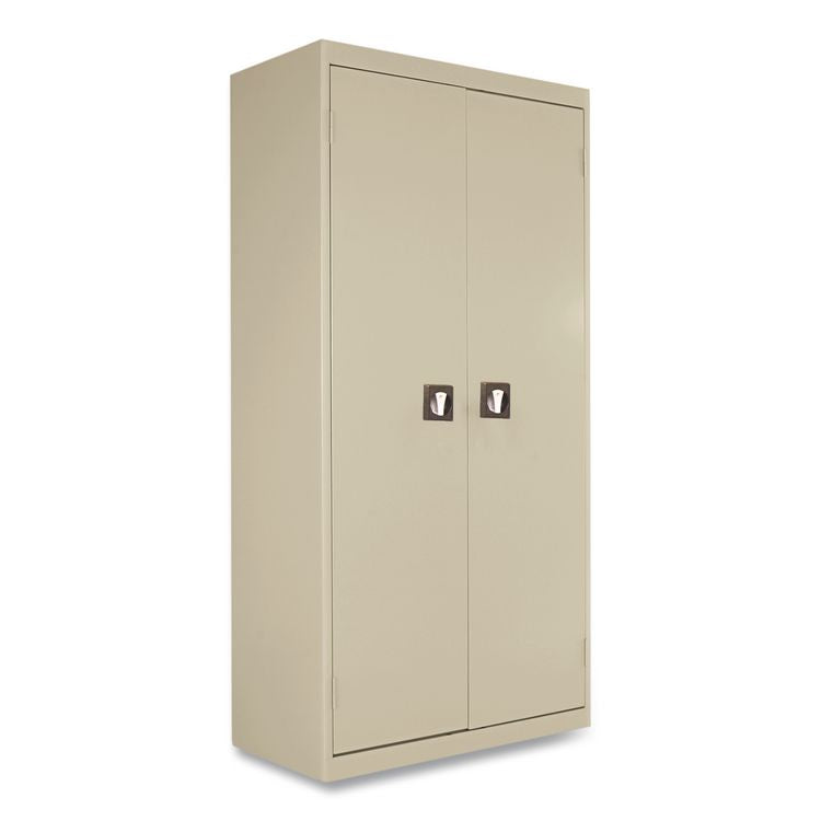 Space Saver Storage Cabinet, Four Shelves, 30w x 15d x 66h, Putty
