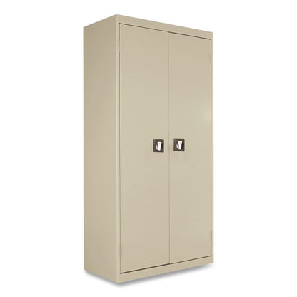 Space Saver Storage Cabinet, Four Shelves, 30w x 15d x 66h, Putty