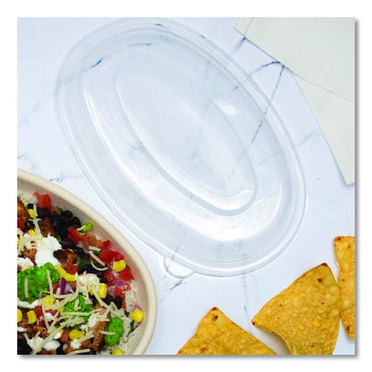 Dome Covers and Lids, For 28 oz Container, 6.75 x 9.5 x 1.83, Clear, 300/Carton
