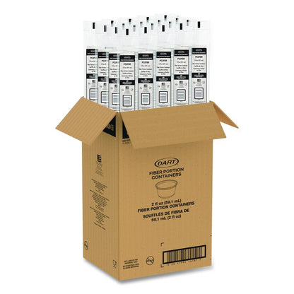 Compostable Fiber Portion Containers, ProPlanet Seal, 2 oz, Natural, 2,500/Carton