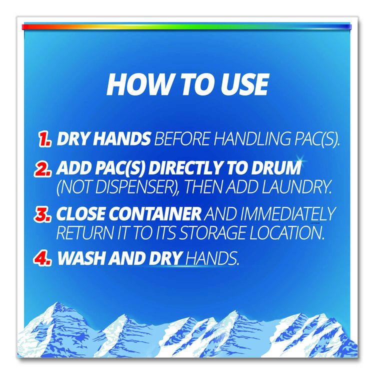 4-in-1 HE Laundry Detergent Pacs, Fresh Mountain Breeze Scent, 66 Pods/Bag, 4 Bags/Carton