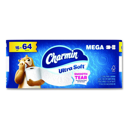 Ultra Soft Bathroom Tissue, Septic Safe, 2-Ply, White, 208 Sheets/Roll, 16 Rolls/Carton