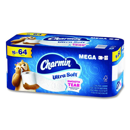 Ultra Soft Bathroom Tissue, Septic Safe, 2-Ply, White, 208 Sheets/Roll, 16 Rolls/Carton