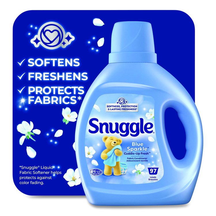 Blue Sparkle Cuddle-Up Fresh Liquid Fabric Conditioner, 66 oz Bottle, 6/Carton