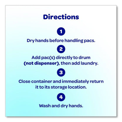 MIGHTY PACS Free Clear HE Laundry Detergent, 60 Pods/Tub, 4 Tubs/Carton