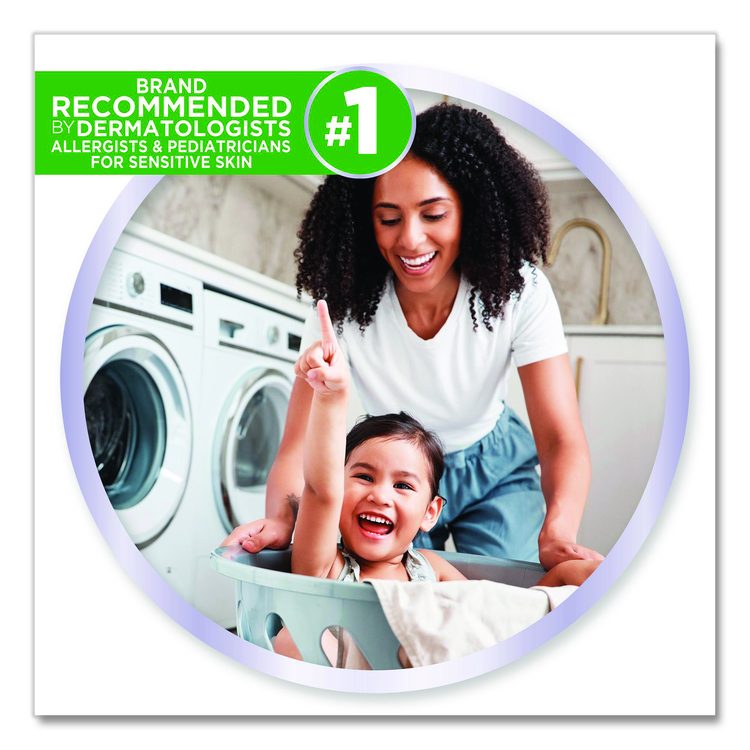 Free Clear Dryer Sheets, Fragrance Free, 195 Sheets/Pack, 6 Packs/Carton