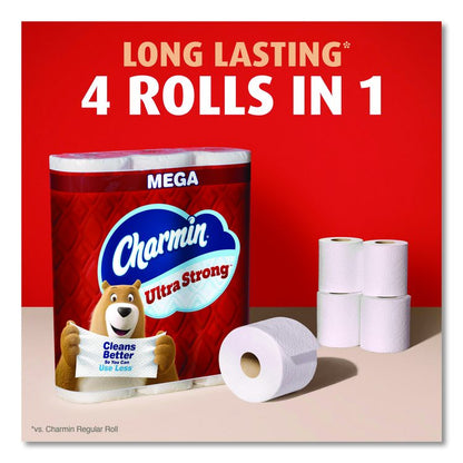 Ultra Strong Bathroom Tissue, Mega Roll, Septic Safe, 2-Ply, White, 220 Sheets/Roll, 16 Rolls/Pack