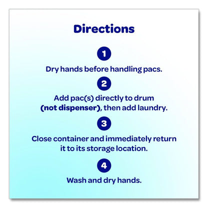 MIGHTY PACS Free Clear HE Laundry Detergent, 80 Pods/Tub, 4 Tubs/Carton