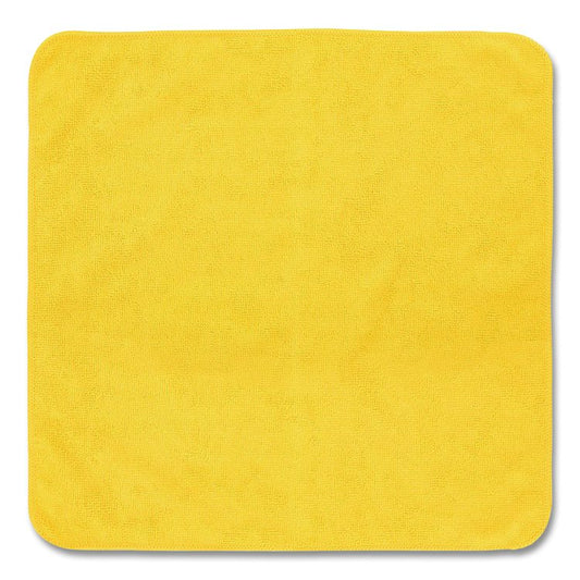 Light Commercial Microfiber Cleaning Cloths, 12 x 12, Yellow, 24/Pack