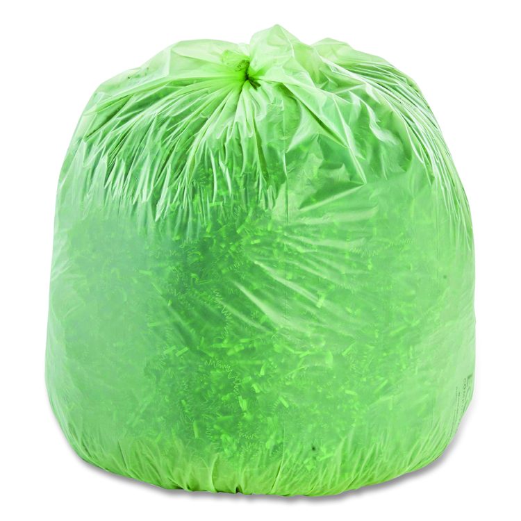 EcoSafe-6400 Bags, 30 gal, 1.1 mil, 30" x 39", Green, 48/Box
