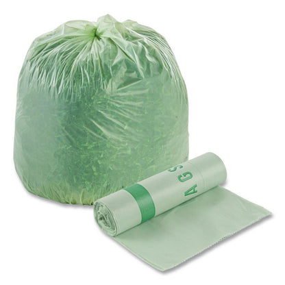 EcoSafe-6400 Bags, 32 gal, 0.85 mil, 33" x 48", Green, 50/Box