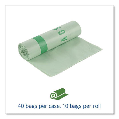 EcoSafe-6400 Bags, 32 gal, 0.85 mil, 33" x 48", Green, 50/Box