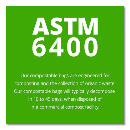 EcoSafe-6400 Bags, 64 gal, 0.85 mil, 48" x 60", Green, 30/Box