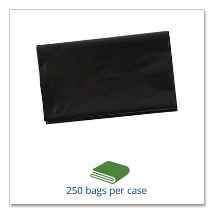 Total Recycled Content Plastic Trash Bags, 10 gal, 1 mil, 24" x 24", Black/Brown, 250/Carton