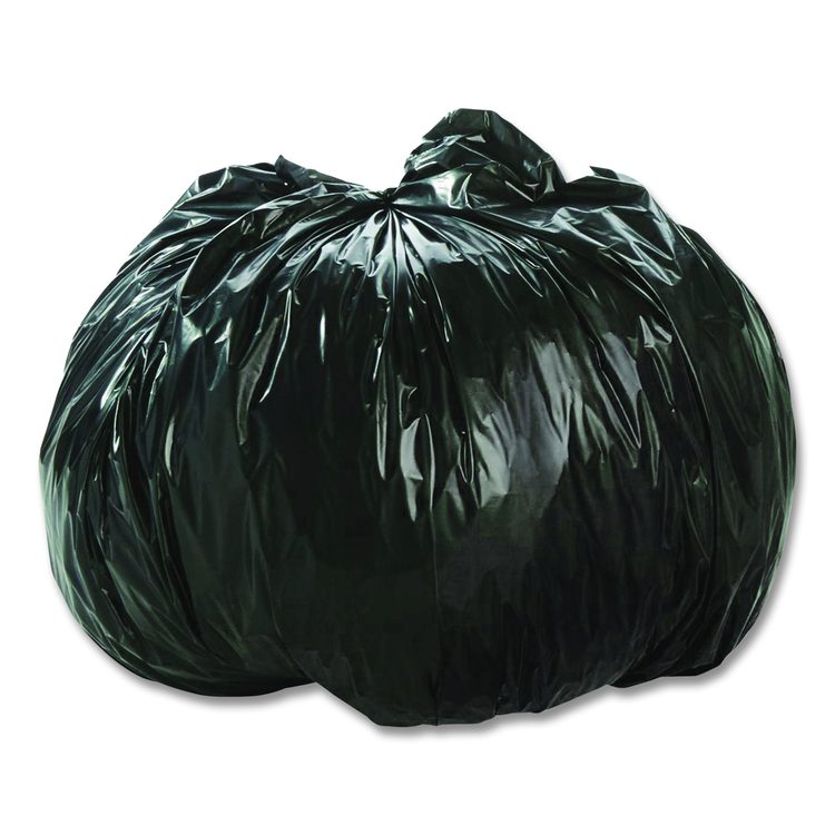 Total Recycled Content Plastic Trash Bags, 10 gal, 1 mil, 24" x 24", Black/Brown, 250/Carton