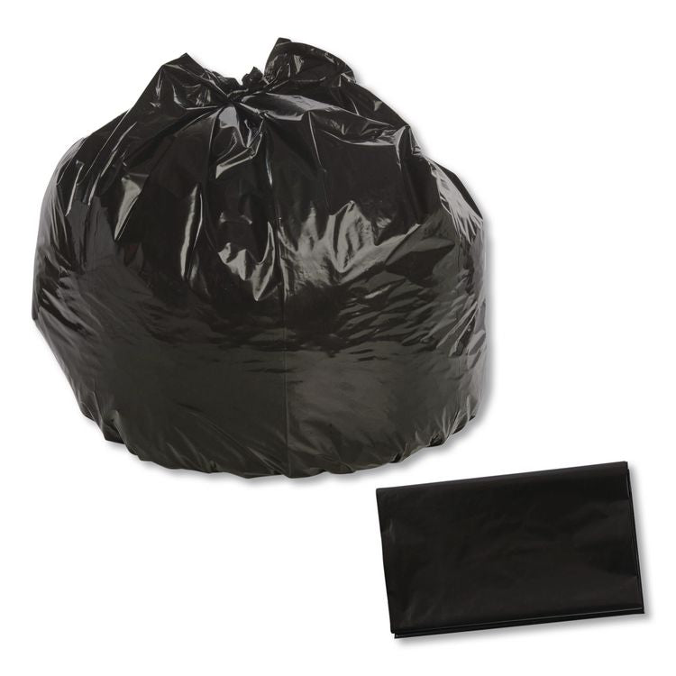 Total Recycled Content Plastic Trash Bags, 33 gal, 1.3 mil, 33" x 40", Black/Brown, 100/Carton