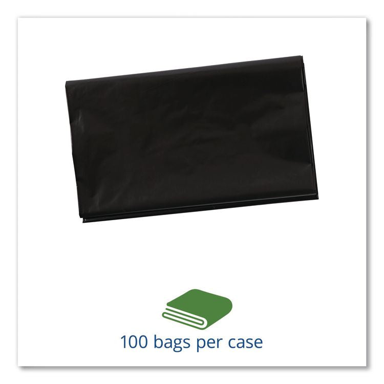 Total Recycled Content Plastic Trash Bags, 33 gal, 1.5 mil, 33" x 40", Black/Brown, 100/Carton