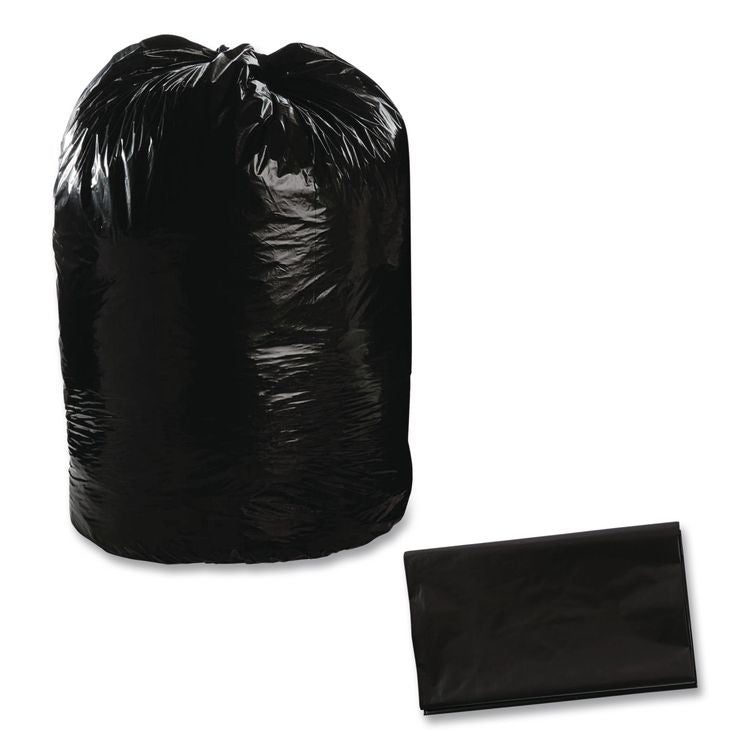 Total Recycled Content Plastic Trash Bags, 60 gal, 1.5 mil, 38" x 60", Black/Brown, 100/Carton