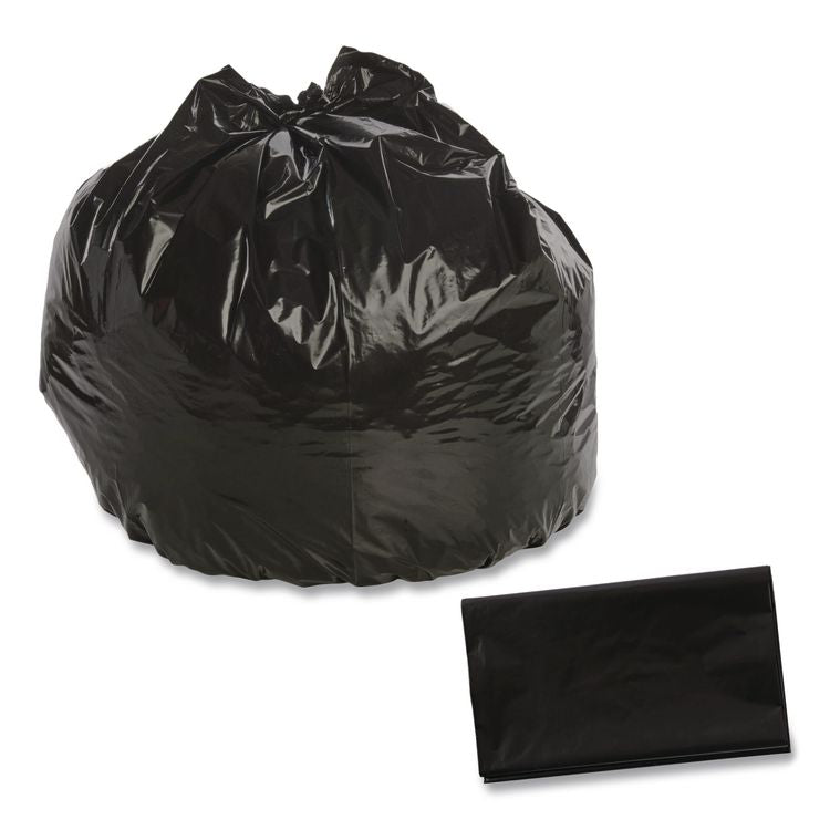 Total Recycled Content Plastic Trash Bags, 45 gal, 1.5 mil, 40" x 48", Black/Brown, 100/Carton