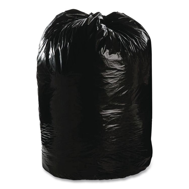 Total Recycled Content Plastic Trash Bags, 65 gal, 1.5 mil, 50" x 51", Black/Brown, 100/Carton