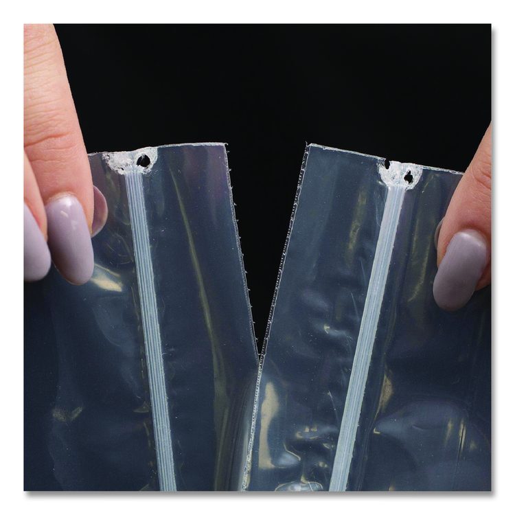 Seal Closure Bags, 2 mil, 12" x 12", Clear, 500/Carton
