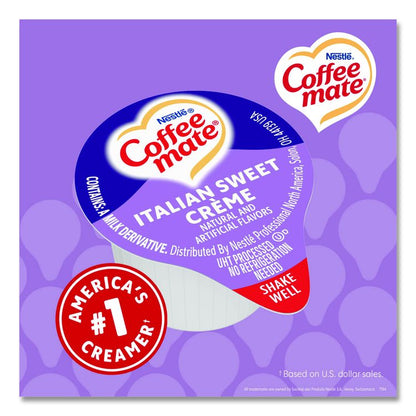 Bulk Liquid Coffee Creamer, Italian Sweet Cream, 0.38 oz Mini Cups, 180/Carton