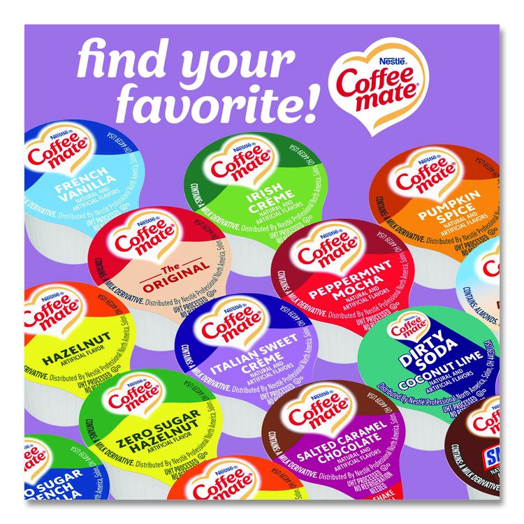 Bulk Liquid Coffee Creamer, Italian Sweet Cream, 0.38 oz Mini Cups, 180/Carton