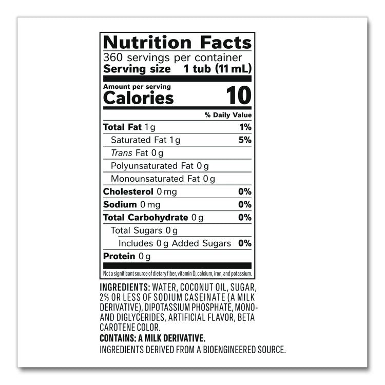 Liquid Coffee Creamer, Original, 0.38 oz Mini Cups, 360/Carton