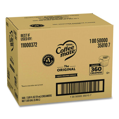 Liquid Coffee Creamer, Original, 0.38 oz Mini Cups, 360/Carton
