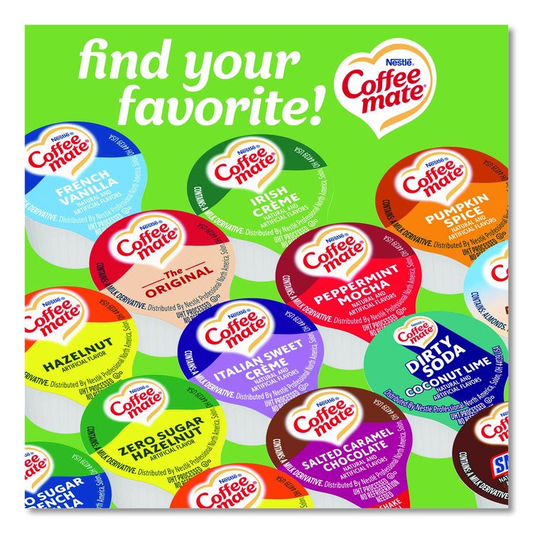 Bulk Liquid Coffee Creamer, Irish Cream, 0.38 oz Mini Cups, 180/Carton