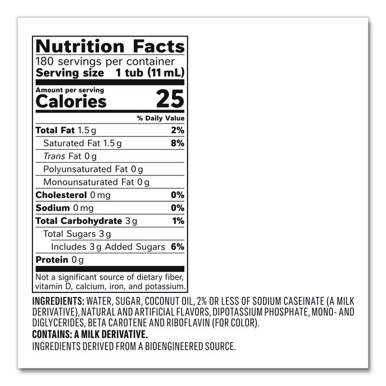 Bulk Liquid Coffee Creamer, Irish Cream, 0.38 oz Mini Cups, 180/Carton