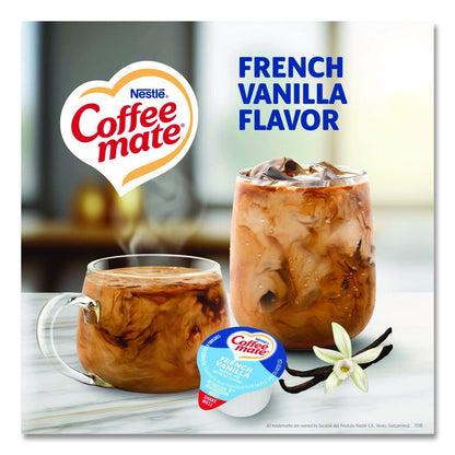 Liquid Coffee Creamer, French Vanilla, 0.38 oz Mini Cups, 180/Carton