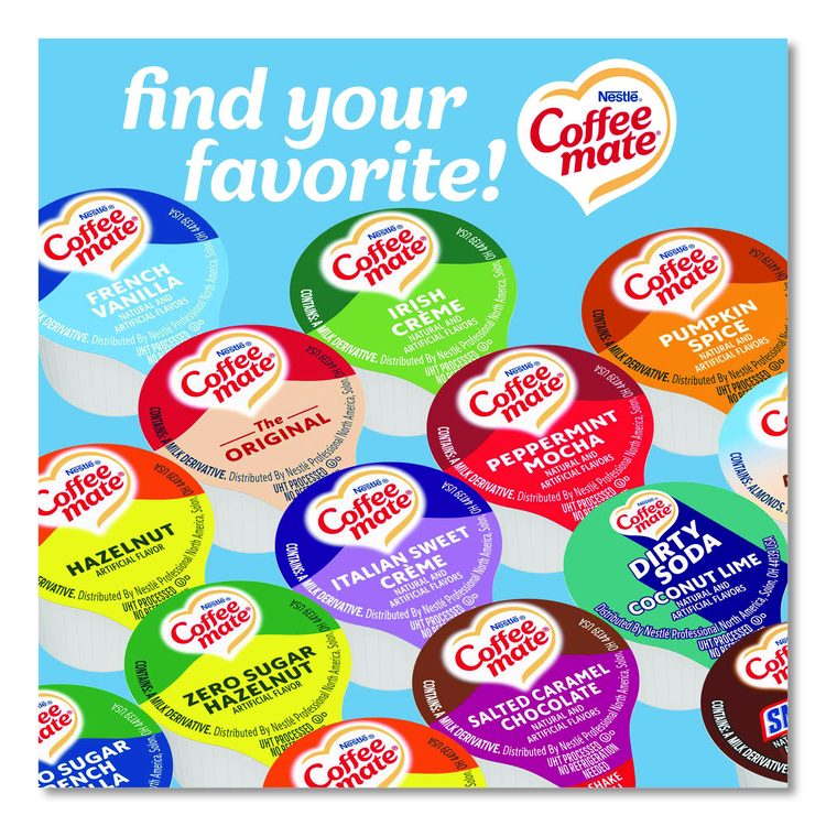 Liquid Coffee Creamer, French Vanilla, 0.38 oz Mini Cups, 180/Carton