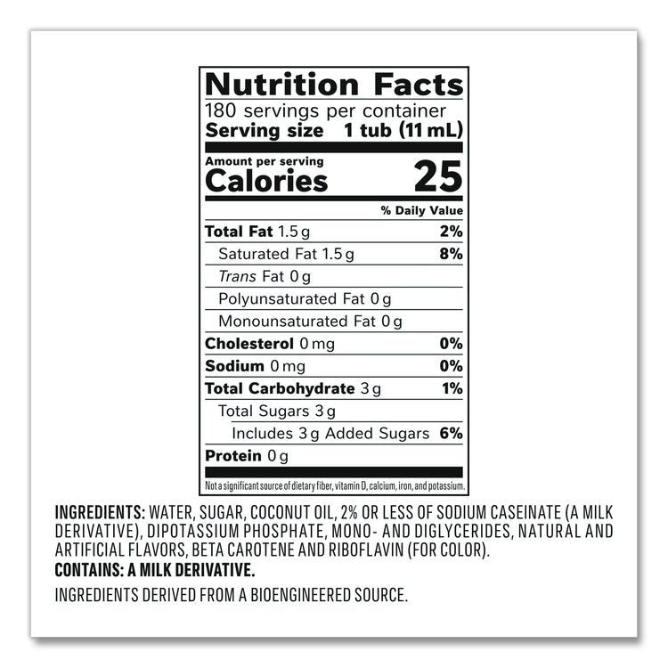Liquid Coffee Creamer, French Vanilla, 0.38 oz Mini Cups, 180/Carton