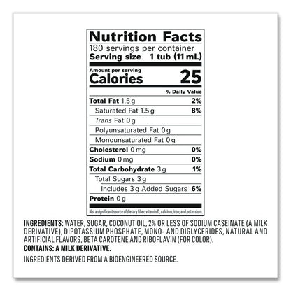 Liquid Coffee Creamer, French Vanilla, 0.38 oz Mini Cups, 180/Carton