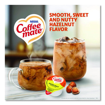 Liquid Coffee Creamer, Hazelnut, 0.38 oz Mini Cups, 180/Carton