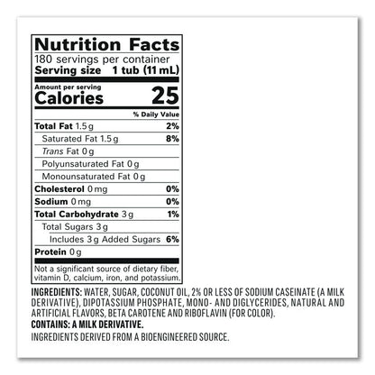 Liquid Coffee Creamer, Hazelnut, 0.38 oz Mini Cups, 180/Carton