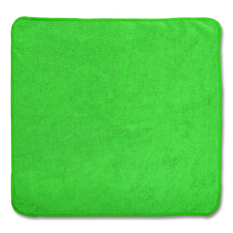 Microfiber Cleaning Cloths, 12 x 12, Green, 24/Pack