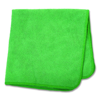 Microfiber Cleaning Cloths, 12 x 12, Green, 24/Pack