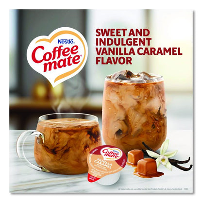 Bulk Liquid Coffee Creamer, Vanilla Caramel, 0.38 oz Mini Cups, 180/Carton